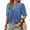 Light Blue, variant on Your-Sty Womens Summer Tops 2025 Pleated V Neck T Shirts Short Sleeve Blouses Ruffle Flowy Tunics S-2XL