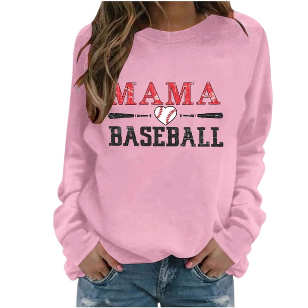 Camiseta con Capucha Suelta de Moda Impresa de Manga Larga para las Mujeres, Camisetas de Manga Larga para las Mujeres Túnica de Cuello Redondo Casual para Leggings