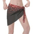 thumbnail image 3 of Coaee Red Glitter1 Women's Short Sarongs Beach Wrap Sheer Bikini Wraps Chiffon Cover Ups for Beach, Swimming, Holiday, 3 of 7