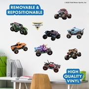 Monster Jam Trucks Wall Decals Pack - Grave Digger Son-Uva Digger El Toro Loco Megalodon Zombie ThunderROARus Sparkle Smash Monster Mutt Vinyl Stickers Bedroom Decorations Peel and Stick Room Decor