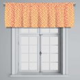 thumbnail image 3 of Blackout Tangerine Orange Greek Key Pattern Rod Pocket Short Window Curtain Valance for Kitchen Bedroom Decor, 52" x 18", Tangerine Orange, 1 Panel, 3 of 6