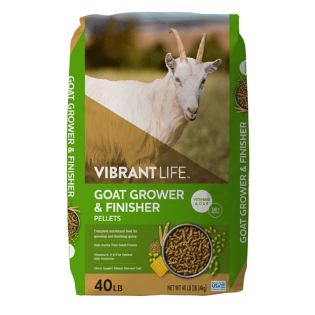 Vibrant Life Goat Grower & Finisher Pellets, 40 lb Bag