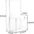 thumbnail image 2 of GFDYREE 3 Pack Acrylic Brochure Holder for 5" Trifold Pages, 8.3x5.3 Inches Plastic Flyer Holder Display Stand, Paper Menu Holder for Comic Book, Greeting Card, Pamphlets, Booklets, 2 of 7