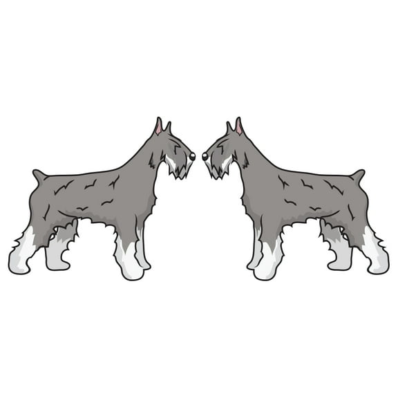 Standard Schnauzer Decal | Indoor/Outdoor | Dog Lover Super Cute Sticker for SUV Windows, Dorm Rooms, Bedroom, Offices | SignMission personalized gift | 2 Pack of 6"