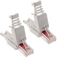 thumbnail image 1 of Connecteurs RJ45 Sans Outils, Connexion Durable et Forte, Offrent une Stabilité Électrique Significative, Broches Plaquées Or pour Applications Ultra Haute Vitesse, 3 Pcs, 1 of 3