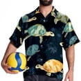 thumbnail image 4 of Turtle Seamless Men's Short Sleeve Beach Shirts, Hawaiian Printed Button Down Summer Casual Unisex Men's Shirts, 4 of 6