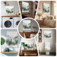 thumbnail image 6 of Ships Next Day Canvas Wall Art 10"x10", Foggy Forest Wood Framed Canvas Print Painting, Green Mist Mountain Natural Landscape Ready to Hang Small Picture Wall Decor for Home Kitchen Nursery Office, 6 of 9