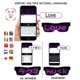 thumbnail image 4 of Gafas de fiesta con Bluetooth Led Idiomas personalizados Usb Charge Flashing Luminous Eyewear Gafas de sol de concierto Afortunado Sencillez, 4 of 5