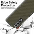 thumbnail image 6 of SaniMore Case for Samsung Galaxy Z Fold 4 7.6" 2022, Carbon Fibre PU Leather Splicing Back Slim Shcokproof Anti-scratch 360°All-around Protective Drop Resistant Case for Galaxy Z Fold 4,Gold, 6 of 6