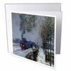 3dRose Monet - Train In Snow, Greeting Cards, 6 x 6 inches, set of 6