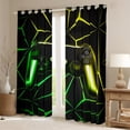 thumbnail image 2 of Gaming Curtains & Drapes Video Game Curtains Gamer Controller 30%-50% Blackout Curtains, Neon Lights Gamepad Curtains Game Console Window Treatments 42Wx90L, 2 of 5