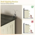 thumbnail image 5 of YouTrend 5 Drawer Dresser,Farmhouse Chest of Drawers for Bedroom with Metal Handles,Wood Drawer Organizer for Living Room,Hallway,White, 5 of 7