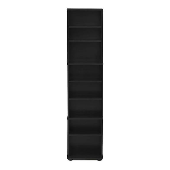 Pemberly Row Engineered Wood Space Saving Multimedia Storage Tower in Espresso