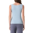 thumbnail image 3 of Womens Modal Pajama Tank Sleeveless U Neck Loungewear Basic Shirts Summer Sleep Tops XL Light Blue, 3 of 6