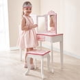 thumbnail image 6 of Fantasy Fields Kids Gisele Giraffe Print Makeup Vanity Set with Tri-Fold Mirror and Chair, Pink/White, 6 of 9