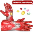 thumbnail image 6 of Guvpev Infinity Gauntlet with Six Removable Magnet Gem Infinity Gloves, LED Light Up Gem Stones Glove, Halloween Cosplay Dress-Up Accessories, 6 of 14