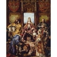 thumbnail image 3 of Jan Matejko 20x24 Black Modern Framed Museum Art Print Titled - Founding of the Academy, 1361-1399-1400 Ad, from the Series “History of Civilization in Poland” (1888), 3 of 5