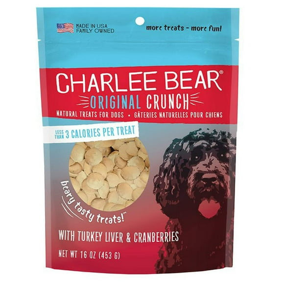 Charlee Bear Original Dog Treats Turkey Liver & Cranberries Flavor 16 oz.