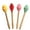 Red+Yellow+Green+Pink, variant on SPRING PARK Silicone Honey Dipper Spoon Drizzle Stick Honey Mixing Stirrer Dip Spiral Server Kitchen Gadget Tool
