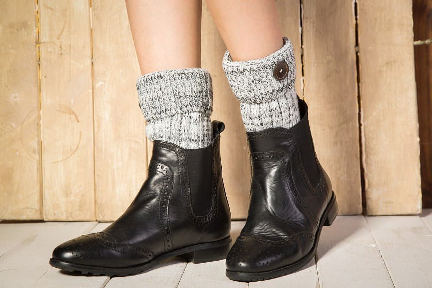 5 Pairs Womens Winter Warm Leg Warmers Soft Knitted Boot Cuffs Toppers Socks Slouch Short Ankle Warmers,Warmers Socks for Girls Ladies Adults，Christmas Gift