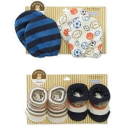 Newborn Boys' 2pk Mittens and Keepsake Sock Set