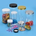 thumbnail image 5 of Uxcell 34oz/ 1000ml Round Plastic Jars with Black Screw Top Lid for Storage 2Pack, 5 of 5