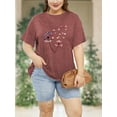 thumbnail image 3 of XCHQRTI Women's Dragonfly Tee Shirts Plus Size Graphic Tshirts Flower Oversized Tops with Dragonflies Short Sleeve, 3 of 7
