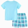 thumbnail image 6 of Toddler Baby Boy Outfits Summer Clothes Set Cartoon Embroidered Short Sleeve T-Shirt & Shorts, Fashion Casual Summer Clothes 5-6 Years, 6 of 7