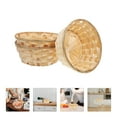 thumbnail image 2 of HERFIER 3Pcs Snack Storage Basket Bamboo Egg Basket Storage Holder Organizing Basket Handmade Basket 7.86x7.86x3.14in, 2 of 8