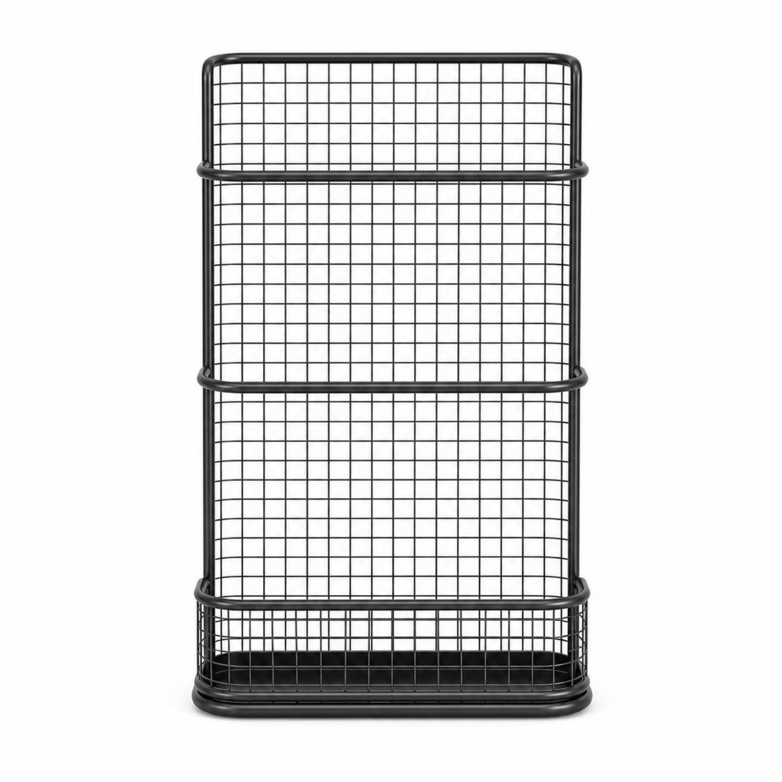 Esquirla 2 Pack Wall Mounted Fishing Rod Storage Rack Sturdy Steel Wire Organizer with Open Grid Design for Umbrellas Golf Clubs Garage Corner Adult