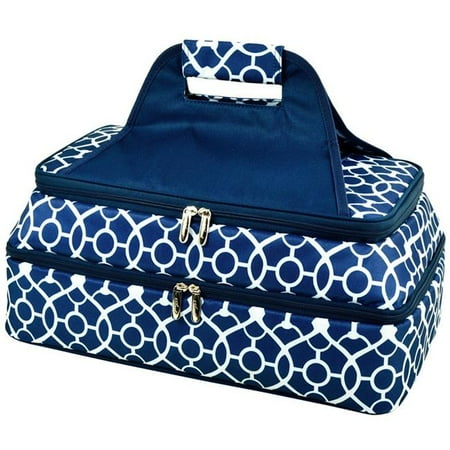Casseroles For Christmas Lunch Two Layer, Hot and Cold Thermal Food Casserole Carrier - Trellis Blue ()