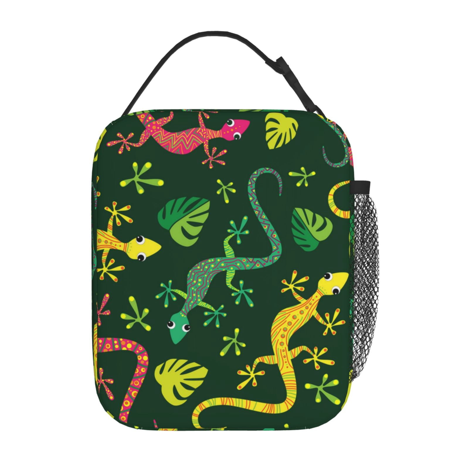 Colorful Lizard Gecko Native Lunch Box Bag Insulated Lunchbox Reusable Tote Thermal Cooler Portable for Women Men