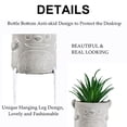 thumbnail image 3 of Decoración del hogar del escritorio de entrada, marco de pared artificial de plantas artificiales en maceta de expresión, 3 of 6
