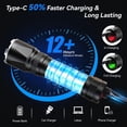 thumbnail image 3 of Linternas Tacticas LETMY Recargables 20000 Lumenes LED Impermeables con Zoom Paquete 2 Unidades, 3 of 5