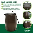 thumbnail image 2 of FCMP Outdoor RC4000 Raincatcher 50 Gallon Rain Catcher Barrel, Brown, 2 of 10