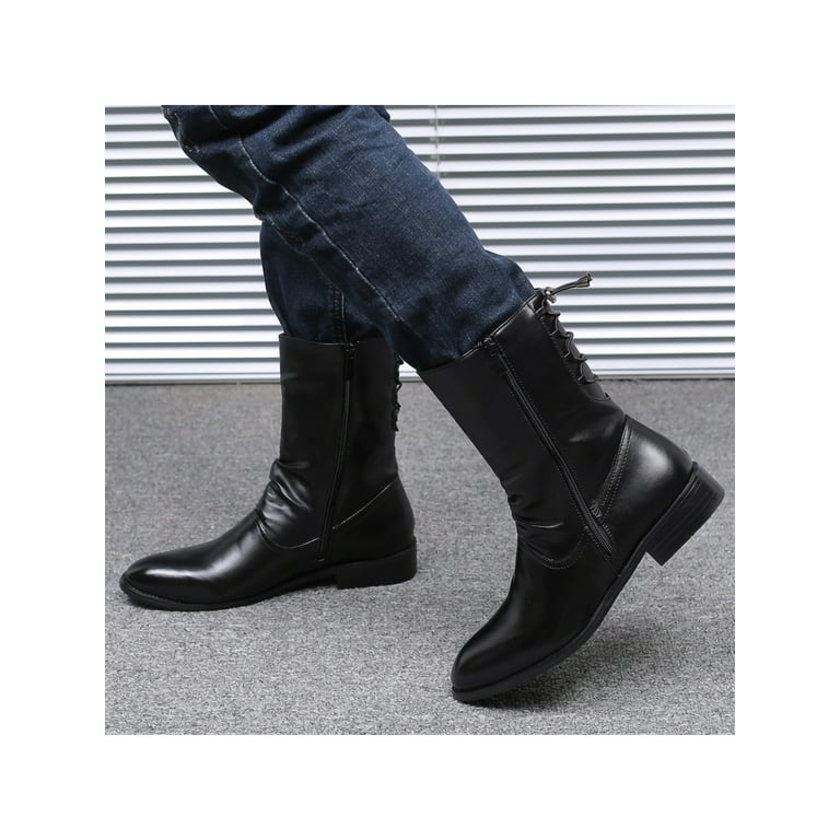 Men's mid calf dress boots sale