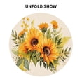 thumbnail image 4 of ZICANCN Round Table Cloths 60 Inch, Sunflower Floral Abstract Botanical Table Cover Waterproof Washable Outdoor Picnic Tablecloth, 4 of 8