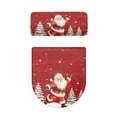 thumbnail image 2 of HELLHERO Santa Claus Music Toilet Lid Seat Cover Set & 2 Piece Toilet Seat Lid Cover & Elastic Edge for Hotel, 2 of 7