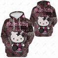 thumbnail image 1 of Chandail à Capuche Imprimé Hello Kitty Mignon pour Femmes, Décontracté, Col Rond, Vêtements de Sport, Chandail Ample, Automne, 1 of 7