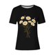 thumbnail image 4 of Tops de Ajuste Suelto para las Mujeres Sudadera Casual Impresa Manga Corta Cuello Redondo Superior, Poliéster, 4 of 4