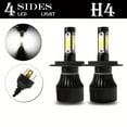 thumbnail image 3 of 2pcs H4 HB2 9003 HB3 9005 H10 9145 HB4 9006 4 Sides COB LED Light Bulb DC9V-32V High Low Beam LED Light Bar 6000K White LED Bulb Lamp For Car Truck SUV ATV UTV Motorcycles, 3 of 9