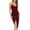 Wine, variant on Sngxgn Women Full Slip Under Dresses Sleeveless Adjustable Spaghetti Strap Dress(Navy,XL)