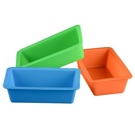 

NUOLUX Rectangular Silicone Baking Mold Soap Mould Shaped Nonstick Toast Mold(Random Color)
