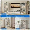 thumbnail image 3 of EDX 4 Tier Bookcase Storage, 42 Inch Large Tall Floor Standing Open Bookshelf for Home Office, Living Room, and Bedroom, White, 3 of 6