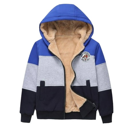 

EHQJNJ Boys Jacket with Hood Green Kids Boy s Girl s Brushed Lined Jacket Toddler Jackets 5-6 Years