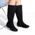 thumbnail image 6 of BURUDANI Women's Platform wide Knee High Fashion Pull On Slouchy Boots, 6 of 6