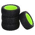 thumbnail image 4 of RC Rubber Tires, Exquisite Craftsmanship 4PCS 1/10 RC Wheels  For 1/10 Flat Sports Car Green, 4 of 8