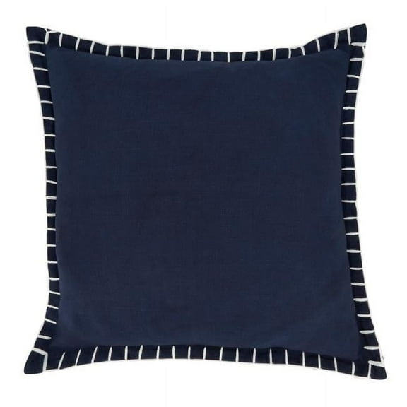 Saro Lifestyle Classic Charm Chunky Whip Stitch Down Filled Throw Pillow