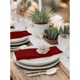thumbnail image 5 of Red Floral Cloth Napkins Set of 4 Reusable Dinner Napkins, Country Farmhouse Abstract Flowers Pattern Cocktail Napkin Washable Table Napkins for Wedding/Holiday Party/Baby Shower 20"x20", 5 of 7