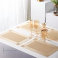 thumbnail image 5 of Oleegame 1 Pce Napperon 4 Pcs Cadre Napperon Occidental Tapis d'Isolation Thermique en Pvc Rectangulaire Napperon Simple Napperon Sans Rinçage pour la Maison Or, 5 of 5